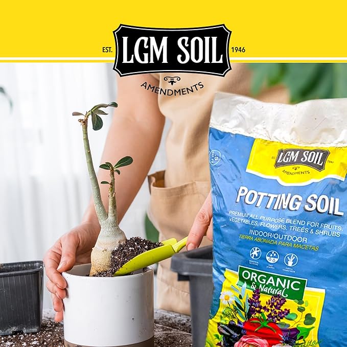 LGM Soil All-Purpose Potting Soil Mix - Organic Houseplant Soil - Natural Potting Mix for Indoor & Outdoor Plants - Potting Soil for Gardening - Ideal for Rooting Cuts & Germinating Seeds (0.5 Cu Ft)