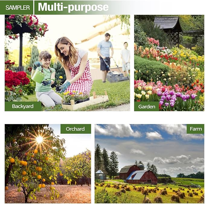 Soil Probe 12 Inch with 2 Bags, Soil Sample Probe for Lawn House Plants, T-Handle Soil Sampler Probe Rod Tool Set, Stainless Steel Soil Test Kits Tool for Soil Sampling