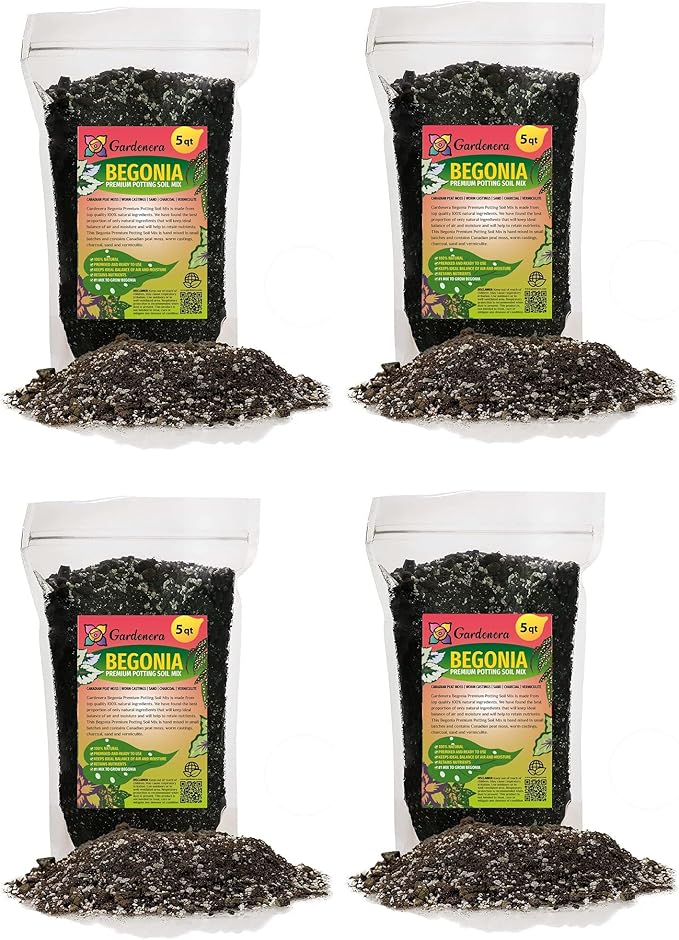 Begonia Plant Potting Mix - Elevate Your Space with a Premium Blend for Captivating Flower Beauty - 20 Quart