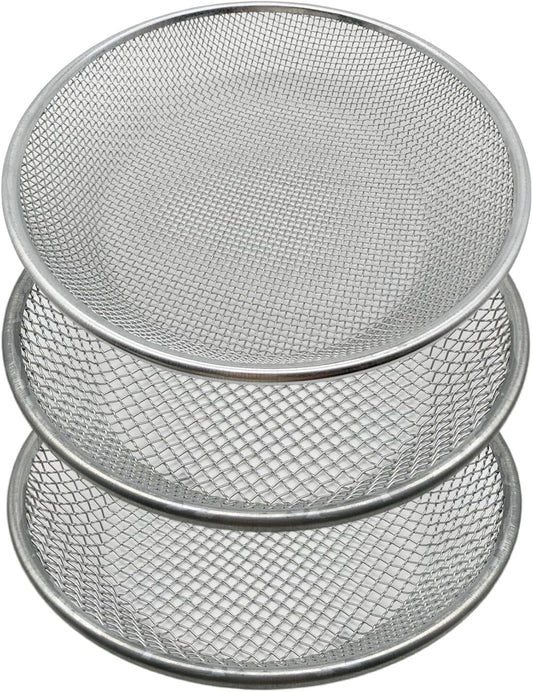 3 PCS Soil Sieve for Garen -12 inches Soil Sifter for Rocks Compost Suitable for 5 Gallon Drums 10mm，6mm，3mm