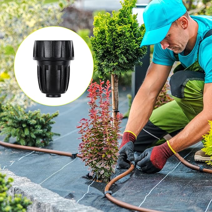 15 Pack 1/2 Inch Drip Irrigation Tubing Faucet Adapter, 3/4" to 1/2" Garden Hose Connector Drip Irrigation Fittings Plastic 3/4 Inch Faucet Adapter for Outdoor Garden Irrigation System