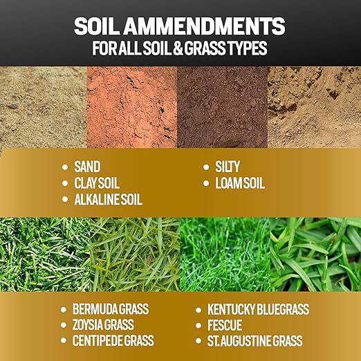 64oz 20% Humic Acid for Lawn - Covers 10,000 sq ft, Humic20 Soil Amendments, Ideal Soil Conditioner for Lawns, Promotes Aeration & Better Structure for Stronger Roots & Healthy Grass Growth