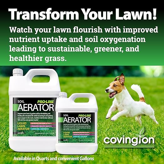 Covington Liquid Lawn Aerator PRO-LINE Liquid Aeration for Lawn, Soil Conditioner and Loosener for Compact Clay Soils, The Ultimate Aerating Humic Acid Lawn Revival & Soil Compaction Solution