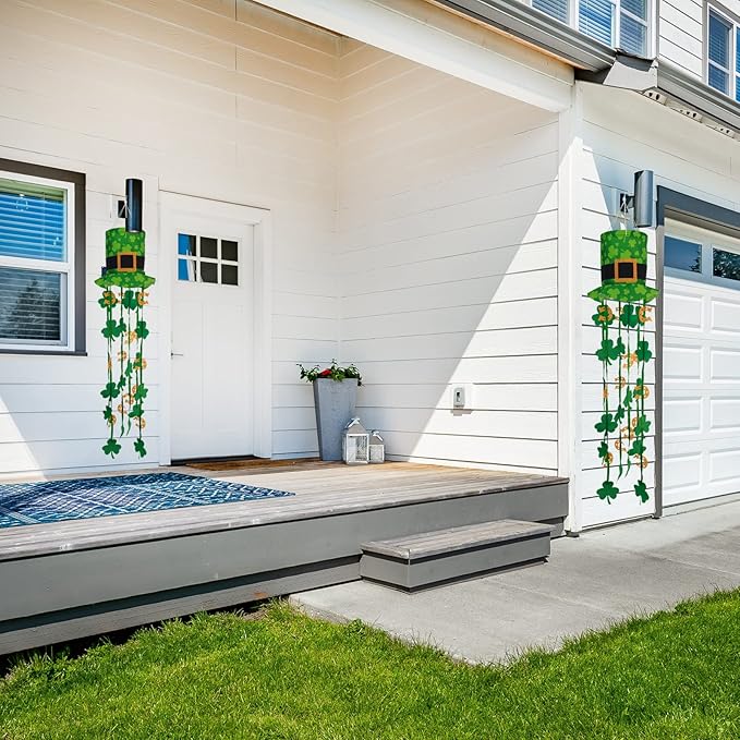 St. Patrick Windsock 40 Inch Holiday Wind Socks for Yard Seasonal Windsocks St Patricks Day Decorations Outdoor Clearance