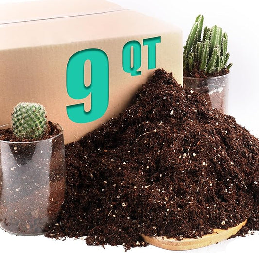 AVALUTION Potting Soil Mix - 9QT Soil for Indoor Plants, All Natural and Organic Plant Soil for Seed Starting, Loose and Breathable Garden Soil for Spices, Herbs & Vegetables
