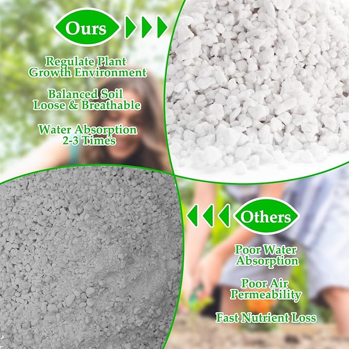 Legigo 4 Quarts Organic Horticultural Perlite for Plants Indoor- Natural Horticultural Soil Additive Conditioner Mix for Improves Drainage, Ventilation and Root Growth