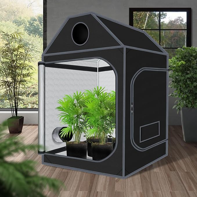 Grow Tent Roof 48"x48"x72" High Reflective Grow Tent Indoor Grow Room for Planting Fruit Flower Veg with Removable Water-Proof Floor Tray