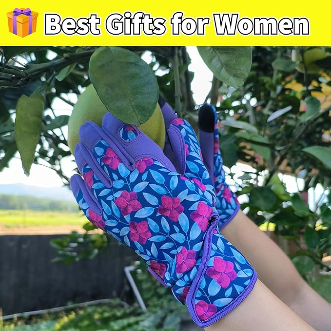Thorn Proof&Puncture Resistant Gardening Gloves with Grip,Garden Gloves for Women, Leather Work Gloves,Gifts