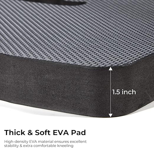 Ohuhu Premium Thick Kneeling Pad, 2-Pack Large Comfortable Gardening Knee Mat with 2 Different Surfaces, Extra Thick Knee Cushion Kneeler for Gardening Work Baby Bath Exercise Praying, 17x11x1.5 Inch