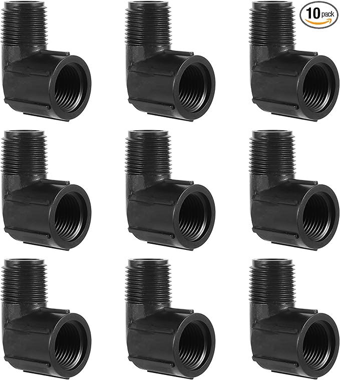 Drip Irrigation adapter 1/2-inch 90-Degree Elbow NPT pipe Fitting (1/2 Female to 1/2 male Elbow)