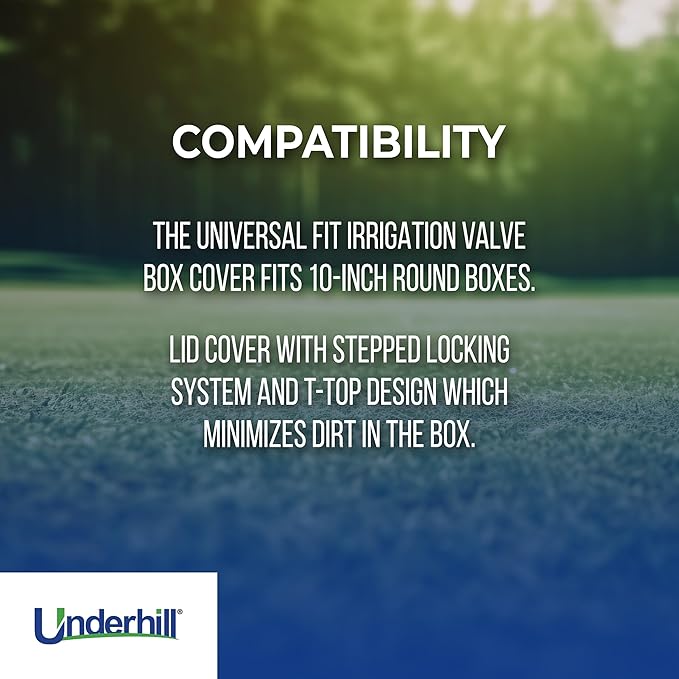 Underhill Sprinkler Valve Round Box Lid, VersaLid 10 Inch Universal Cover for Automatic Irrigation System, Green, VL-10