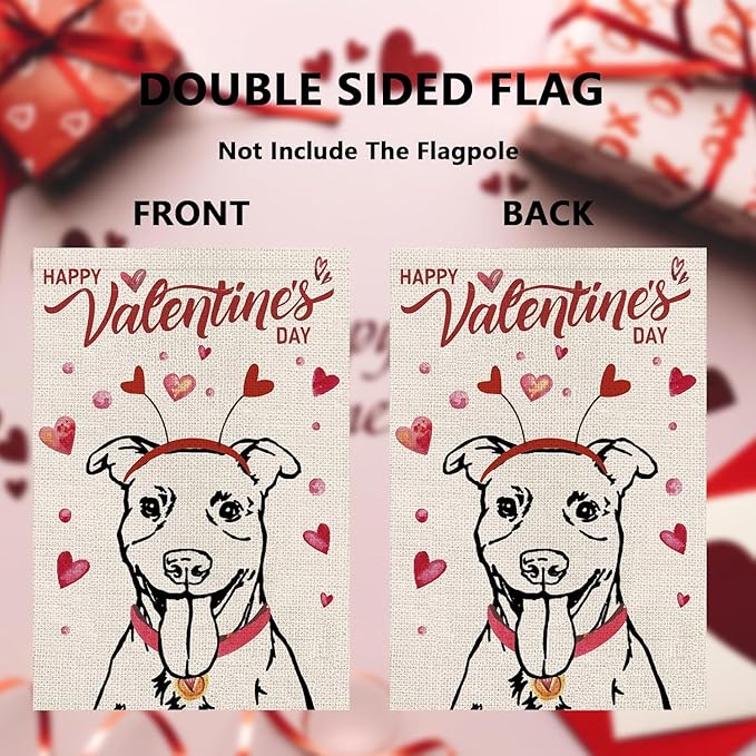 Seasonal Garden Flags Pitbull Double Sided Flags Set of 11 Holiday Farmhouse Indoor Outdoor Yard Lawn Christmas Gifts Decorations 12.5x18 Inch