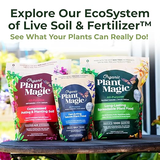 Organic Plant Magic - Truly Organic™ Slow Release Granular Lawn Fertilizer: Best Fertilizer for Grass, Bermuda, St. Augustine, Yard & Lawn Care - Grass Fertilizer Granules (20 Lb)