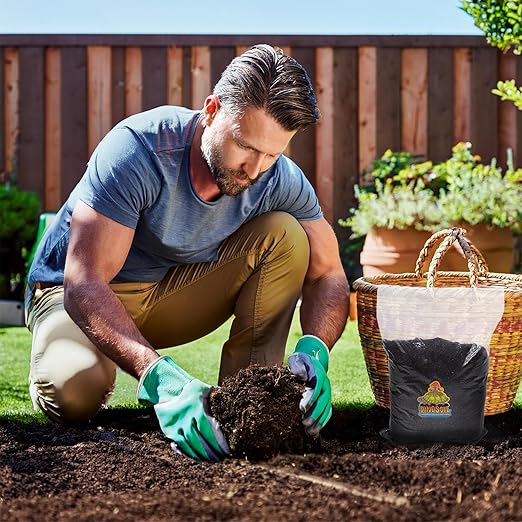 Tortoise Dung Substrate DinoSoil - Coir Blend with Coffee, Vermiculite, Gypsum, Earthworm Castings for Fast Colonization & Mushroom Growth (3lb)