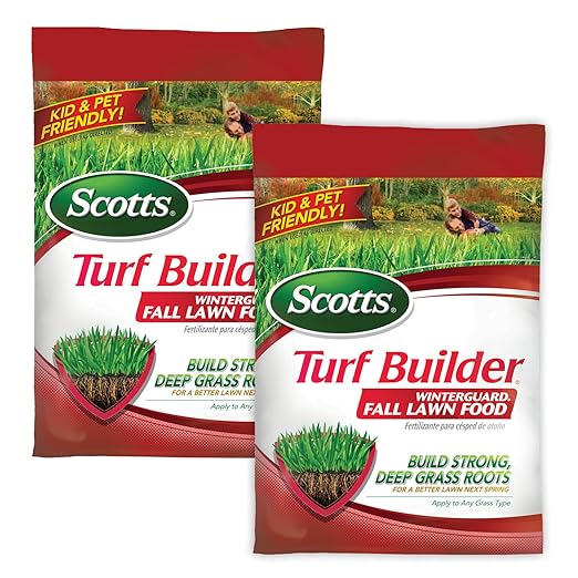 Scotts Turf Builder WinterGuard Fall Lawn Food - Fall Fertilizer for Strong Grass Roots, 5,000 sq. ft, 12.5 lbs. (2-Pack)