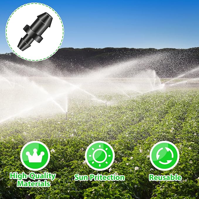 150 Pieces Drip Irrigation End Plugs Coolrunner Goof Plugs for Drip Irrigation Black Plug Drip Irrigation Tube End Closure Irrigation Garden Lawn Supplies