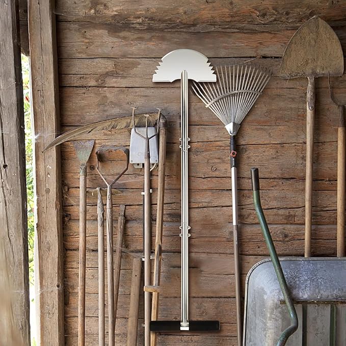 Half Moon Hand Edger Lawn Tool, Manuel Edgers with T-Grip Handle for Landscaping, Sharp Saw-Tooth Hand Lawn Edging Tool for Yard, Garden, Landscaping, Sidewalk, Cable Burying, 38 in