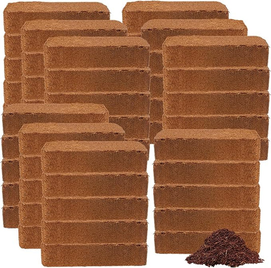Coco Bliss 650gm Bricks (50-Pack) - Organic Coco Coir for Plants - OMRI-Listed Coco Coir for Garden Soil & Potting Mixes - Coconut Fiber Mixes with Potting Soil for Indoor Plants & Outdoor Plants