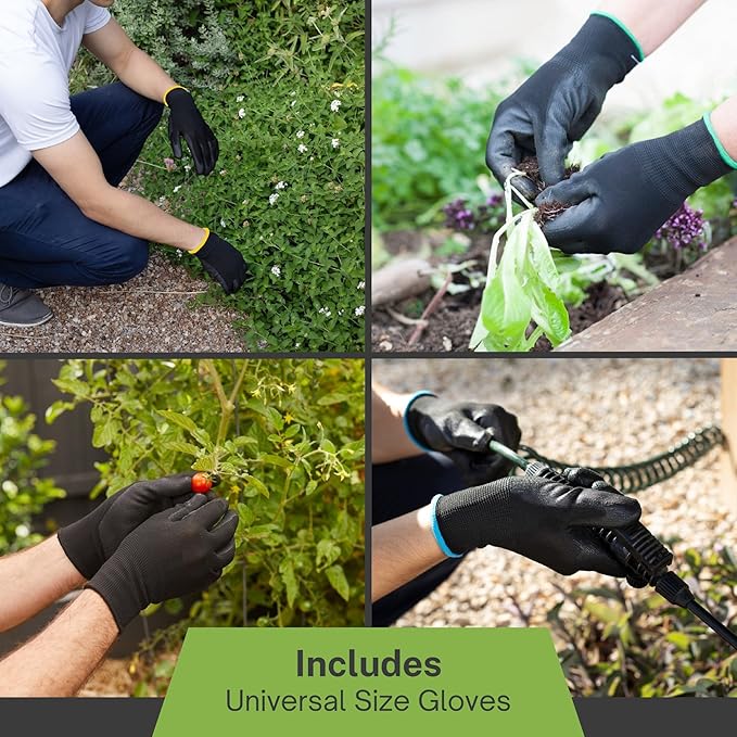 Large Soil Sifter, 17.5 x 11.5 Inch Size with 1/4 Inch Mesh, Includes Work Gloves