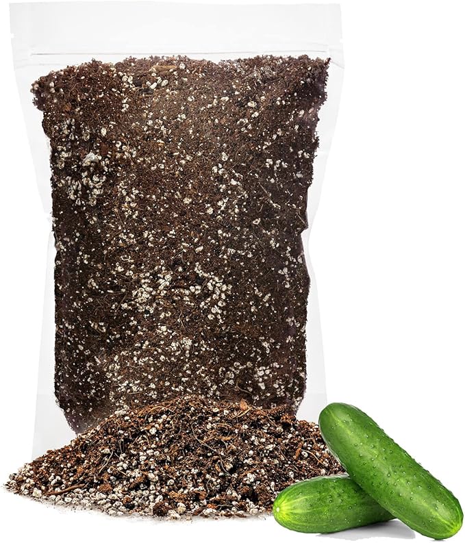Premium Organic Potting Soil for Cucumbers - (1 Quart Bag)