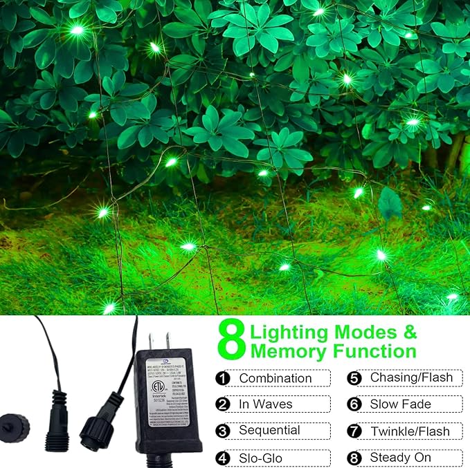 LED Christmas Net Lights for Bushes Outdoor,100 LED 5ftx5ft Waterproof 8 Modes Connectable Mesh Lights for Bushes,Garden,Yard,Trunk,Outdoor Christmas Decorations