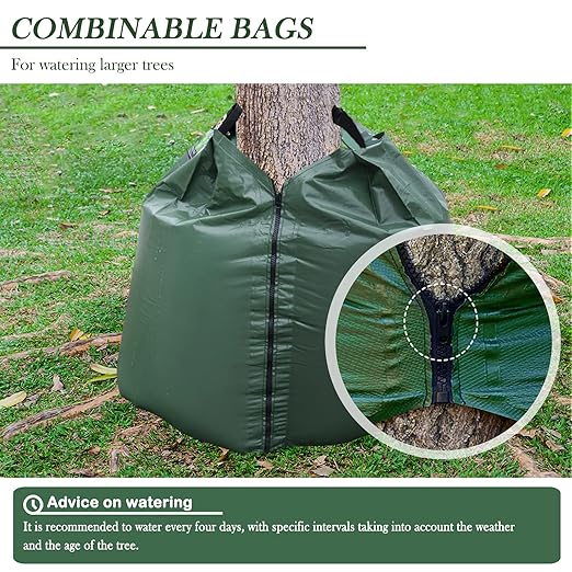 8 Pack 20 Gallon Capacity Watering Bags for Tree, 6-8 Hours Slow Release Tree Water Bags, Reusable Tree Watering Bag, Premium PVC Gator Bags for Healthier Trees, Sapling, Plant
