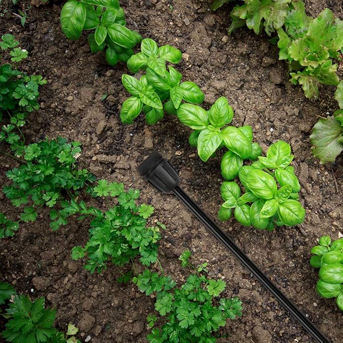 1/4 Inch Drip Irrigation End Plug Fittings, 25 Pieces 1/4'' Drip Line Barbed Locked End Cap Connectors for 1/4 Inch Irrigation Tubing Anti-leak Goof Plugs for Garden Drip Sprinkler Systems