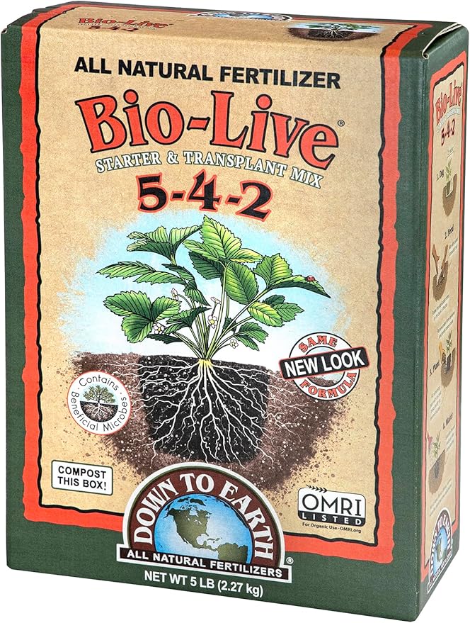 Down to Earth Organic Bio-Live Fertilizer Mix 5-4-2, 5 lb