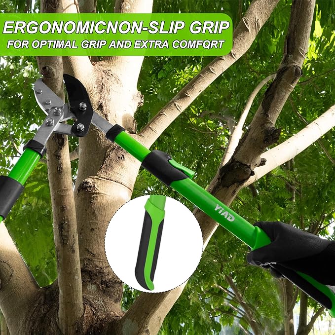 27-41" Telescopic Loppers for Tree Trimming, Heavy Duty Tree Cutter with Ergonomically Designed Handle, Extendable Branch Trimmer for Garden, Farm, Sharp Bypass Blades for Easy Cutting