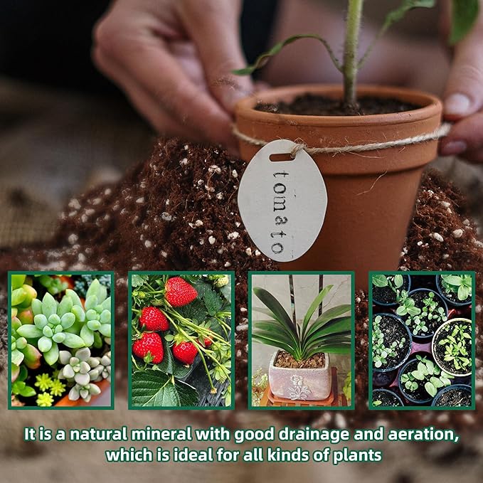 9 Quarts Perlite for Plant Soil - Amendment for Potting Soil, Improves Drainage and Aeration for Soil,Better for Root Growth…