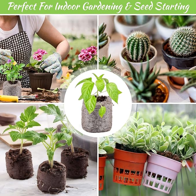 Legigo 200 Pcs 30mm Seed Starter Peat Pellets Pods for Seedlings- Compressed Seed Starting Pellets Seed Starter Pods Plugs Soil Peat Pods for Starting Seeds, Garden Planting Herb Flower Vegetables