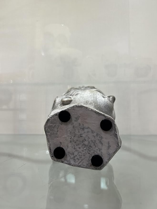 Abbott Collection Aphrodite Head Planter – Medium Indoor and Outdoor Planter Pots - Whimsical Woman Statue Head Planter for Flowers and Succulents (8.5 inch, Grey/Gold)