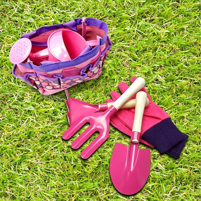 Kids Garden Tools Set with Storage Bag for Girl