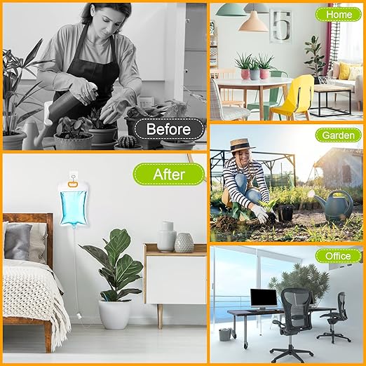 Rtteri 24 Pcs 3.5L Plant Water Bag Plant Watering System Device Automatic Plant Waterer Self Watering rip Bag Irrigation Drip Watering Bag with Adjustable Flow for Indoor Outdoor Potted Plant