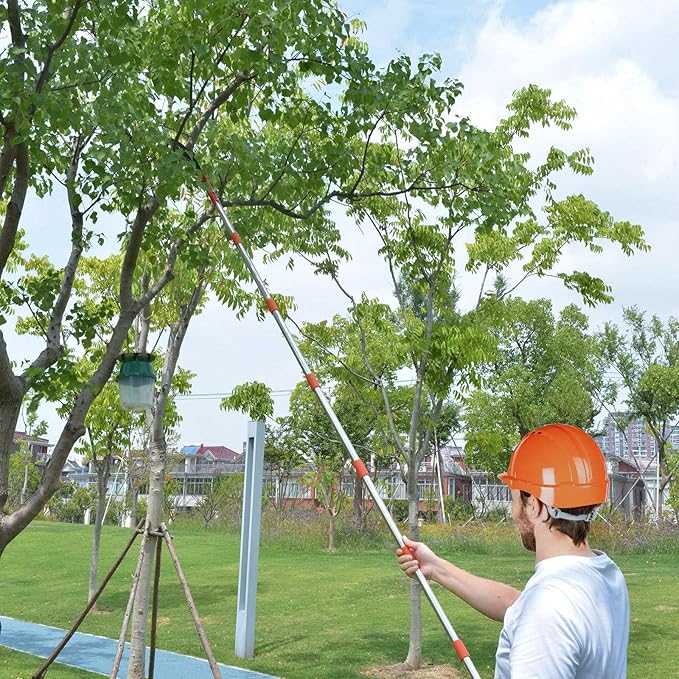 Pole Saws for Tree Trimming, Manual Pole Saws 13 Feet Extension Pole Tree Trimmer Cut Tree Branch Garden Tools Loppers Hand Pruning Saws for Sawing and Shearing