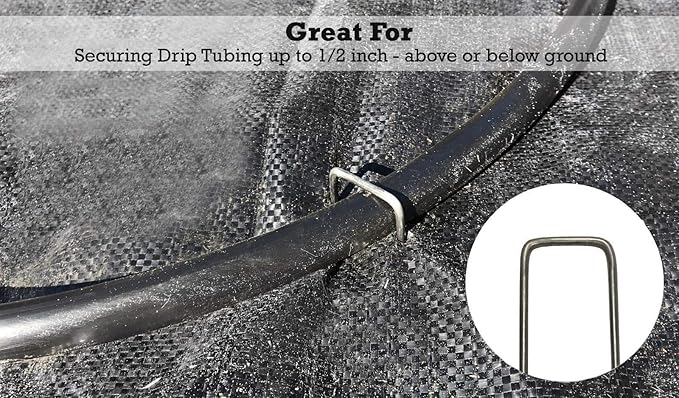 Sandbaggy 200-Pack 6 inch Landscape Staples - Great for Securing Landscape Fabric, Ground Cover or Drip Irrigation Tubing - Trusted by Farmers & Contractors Across USA