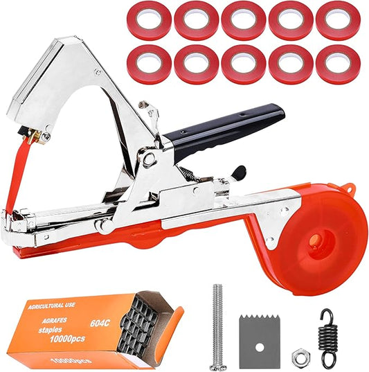 2WAYZ Plant Tying Machine - Secure Plants to Support Stakes with Ease with Plant Tying Tie Up Tool for Gardening & Vines - Lightweight Tape Tool - Plant Upright Tying Tapetool