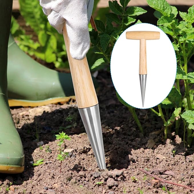 Lawn Aerator, Grass Aerator for Lawn, Manual Core Aerator Hand Tool, with 4 Hollow Slots for Lawns Garden & Compacted Soils，Heavy Duty Plug Core Aerator Lawn Tool （Black）