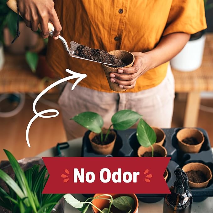 Back to the Roots 100% Organic & Made in USA Worm Castings, All Natural Plant Fertilizer and Soil Enhancer, 5lb Value Pack