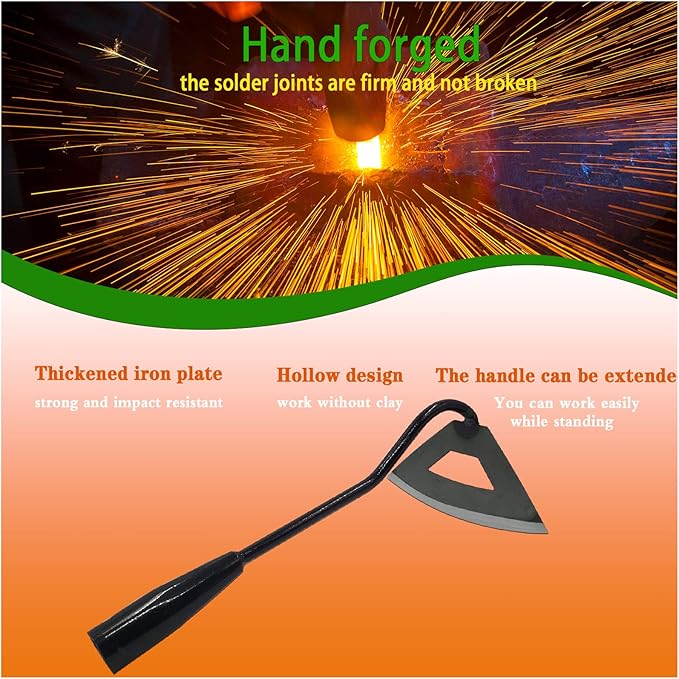 Garden Tools Hollow Hoe Stainless Steel Handle Weeding Hoe for Vegetable Garden loosening Soil