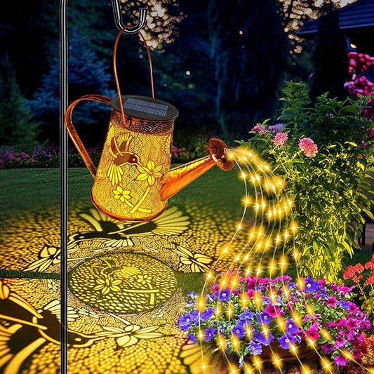 Solar Watering Can Lights,Hummingbird Mother's Day Gifts for Women Mom Grandma Birthday, Large Hanging Solar Lantern Waterproof Outdoor Garden Decorations for Yard Porch Landscape Patio Pathway