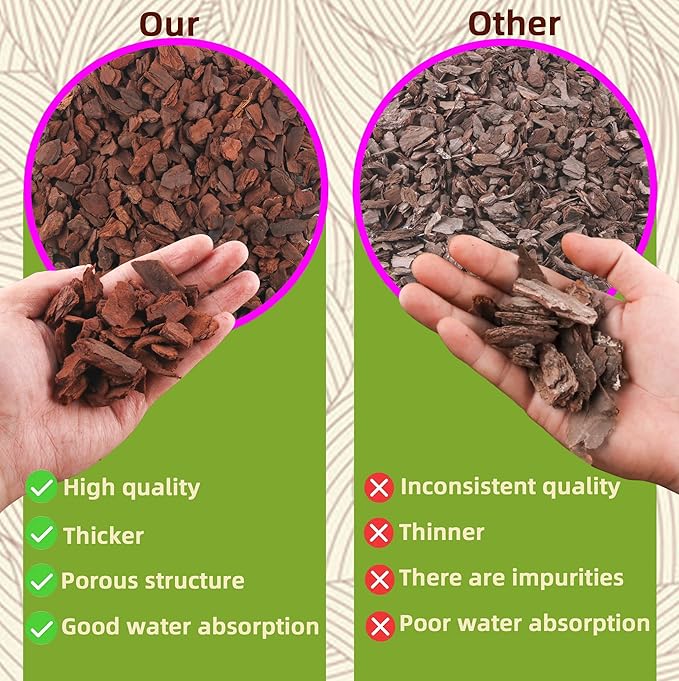 9qt Orchid Bark Horticultural Grade- Ideal for Phalaenopsis, Epiphytic Orchids and Other Plants Potting, Repotting, Root Development Water Retention