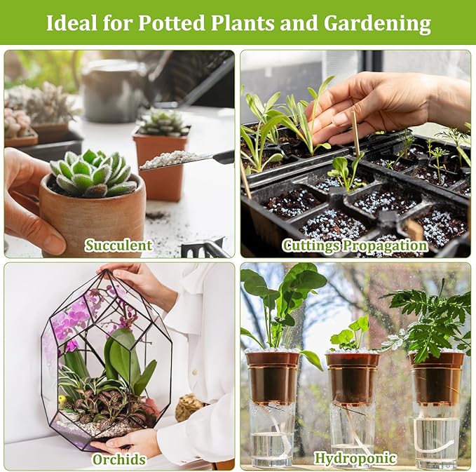 Legigo 26 Quarts Organic Horticultural Perlite for Plants Indoor- Natural Horticultural Soil Additive Conditioner Mix for Improves Drainage, Ventilation and Root Growth