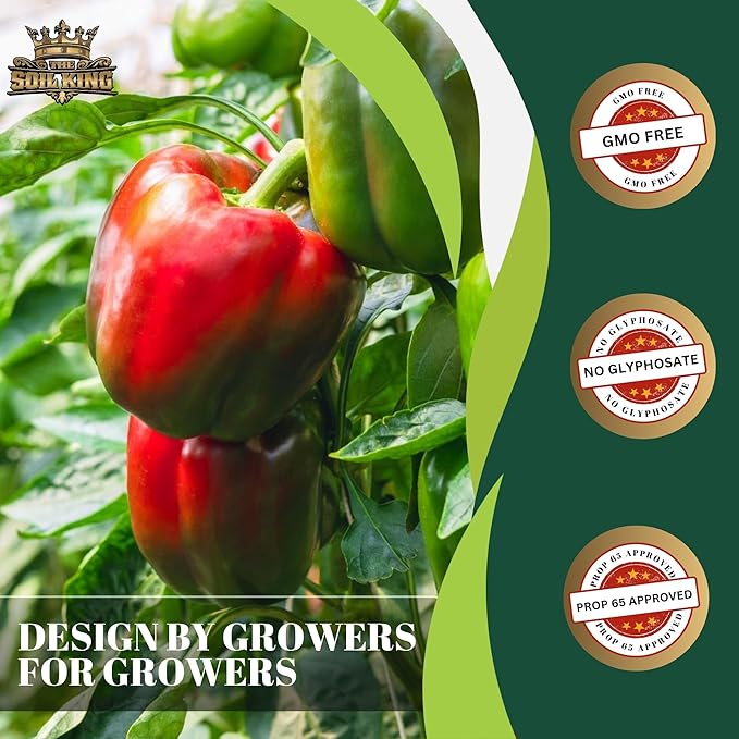 Soil King Big Rootz Super Soil - All-Purpose Potting Soil, pH Adjusted for Maximum Nutrient Uptake & Root Growth, Ready-to-Use for Indoor & Outdoor Plants, Container Gardening & Vegetables, 40 lb. Bag