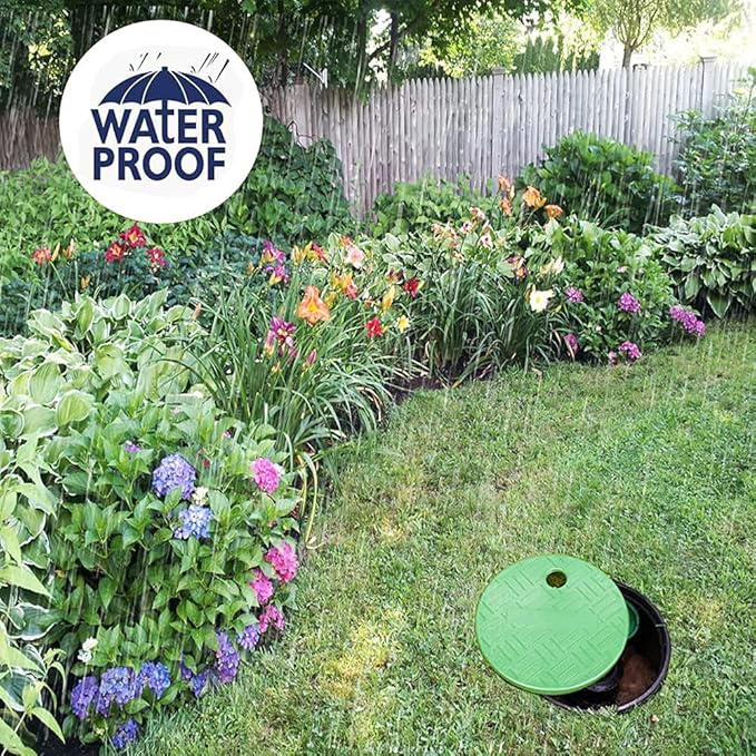 Bandelt Sprinkler Valve Box Cover Lid for Automatic Irrigation Water System Lawn, Yard, Outside ID 5.5" OD 6"-4 Pack