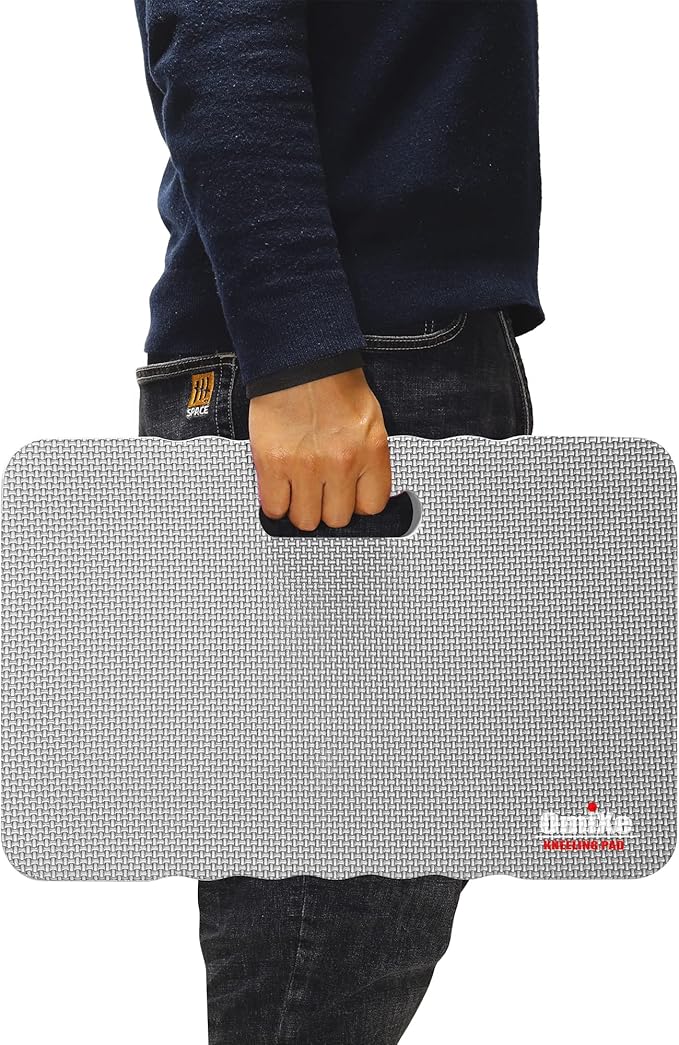 Extra Thick Kneeling Pad Comfy Foam Kneeler Mat Garden Knee Pad Cushion for Gardening Planting Yard Work Prayer Yoga Mechanic Exercise Workout Baby Bath 18 x 11 x 1.5 Inch Large Grey 1 Pack