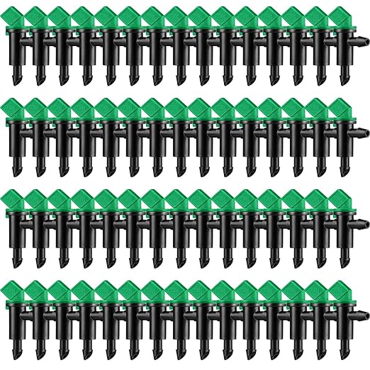 Mudder 60 Pieces 4GPH Irrigation Drip Emitter Garden Flag Irrigation Dripper, Trees and Shrubs