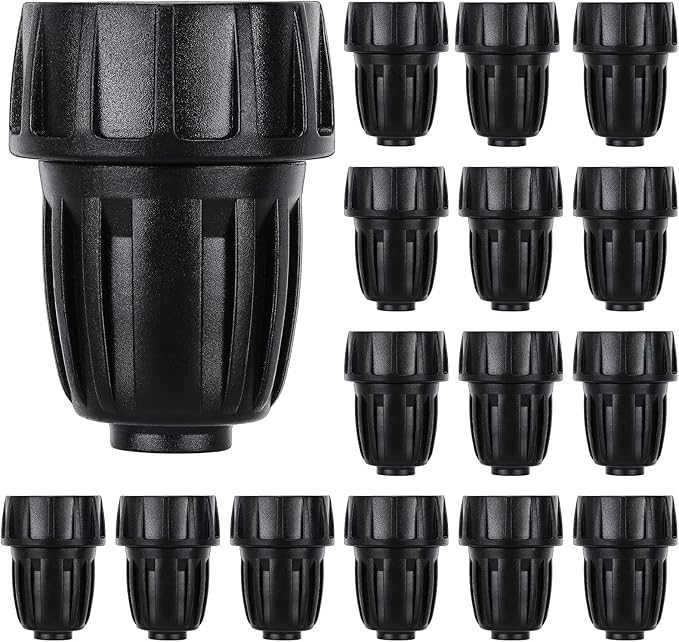 15 Pack 1/2 Inch Drip Irrigation Tubing Faucet Adapter, 3/4" to 1/2" Garden Hose Connector Drip Irrigation Fittings Plastic 3/4 Inch Faucet Adapter for Outdoor Garden Irrigation System
