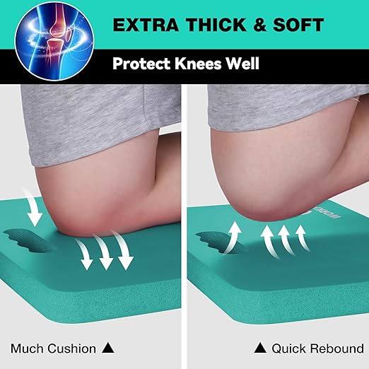 WORKPRO Extra Thick Kneeling Pad, Soft Foam Cushioning for Knee, Large Foam Kneeler Mat for Gardening, Bathing Baby, Workout Supplies, 17.5 x 11 x 1.5 in, Robin's egg Blue