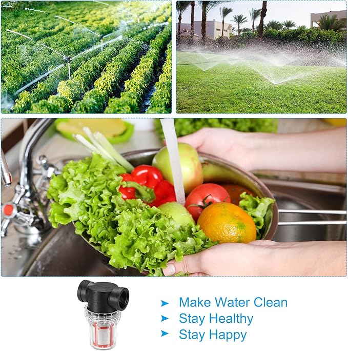 PATIKIL 1 Inch Water Pump Strainer Filter, Pipe Water Pump Strainer with 200 Mesh Stainless Steel Filter Screen for Irrigation Garden